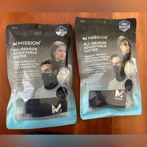 NWT Mission All-Season Adjustable Gaiter (2) Navy